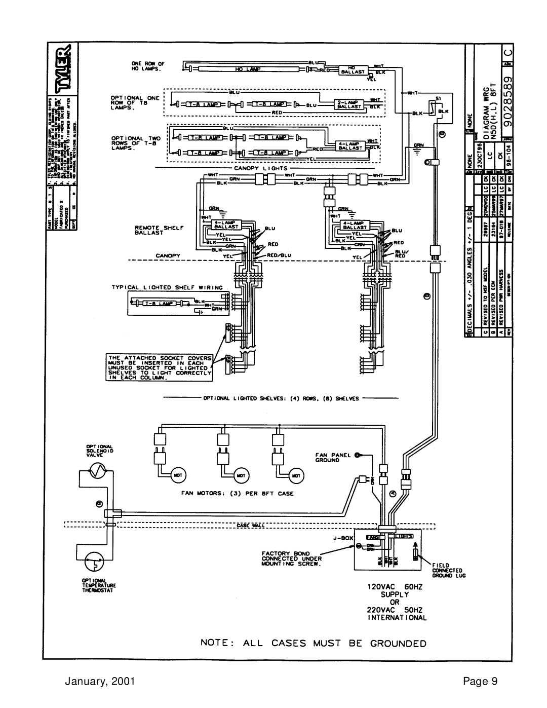 Tyler Refrigeration N5DL, N5DH, N5DSC service manual January 