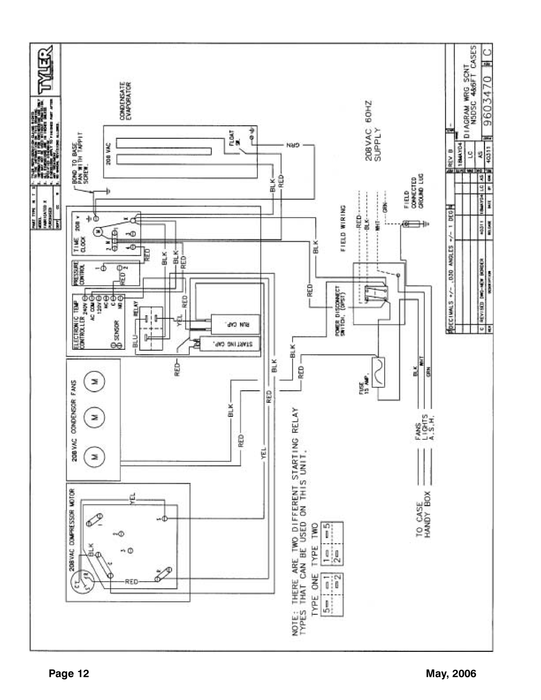 Tyler Refrigeration N5DL, N5DH, N5DSC service manual Page, May 