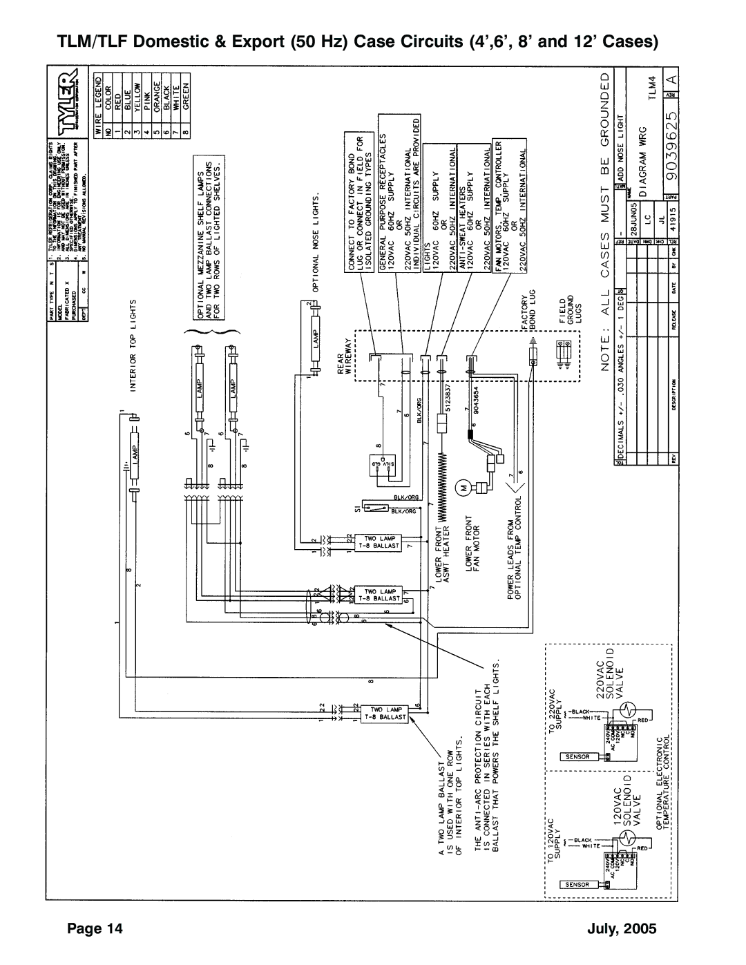 Tyler Refrigeration TLM, TLF, TLD service manual July 