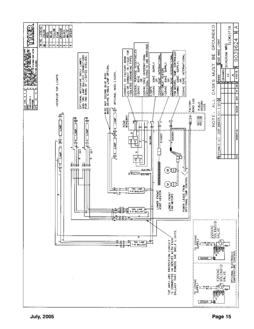 Tyler Refrigeration TLF, TLD, TLM service manual July 