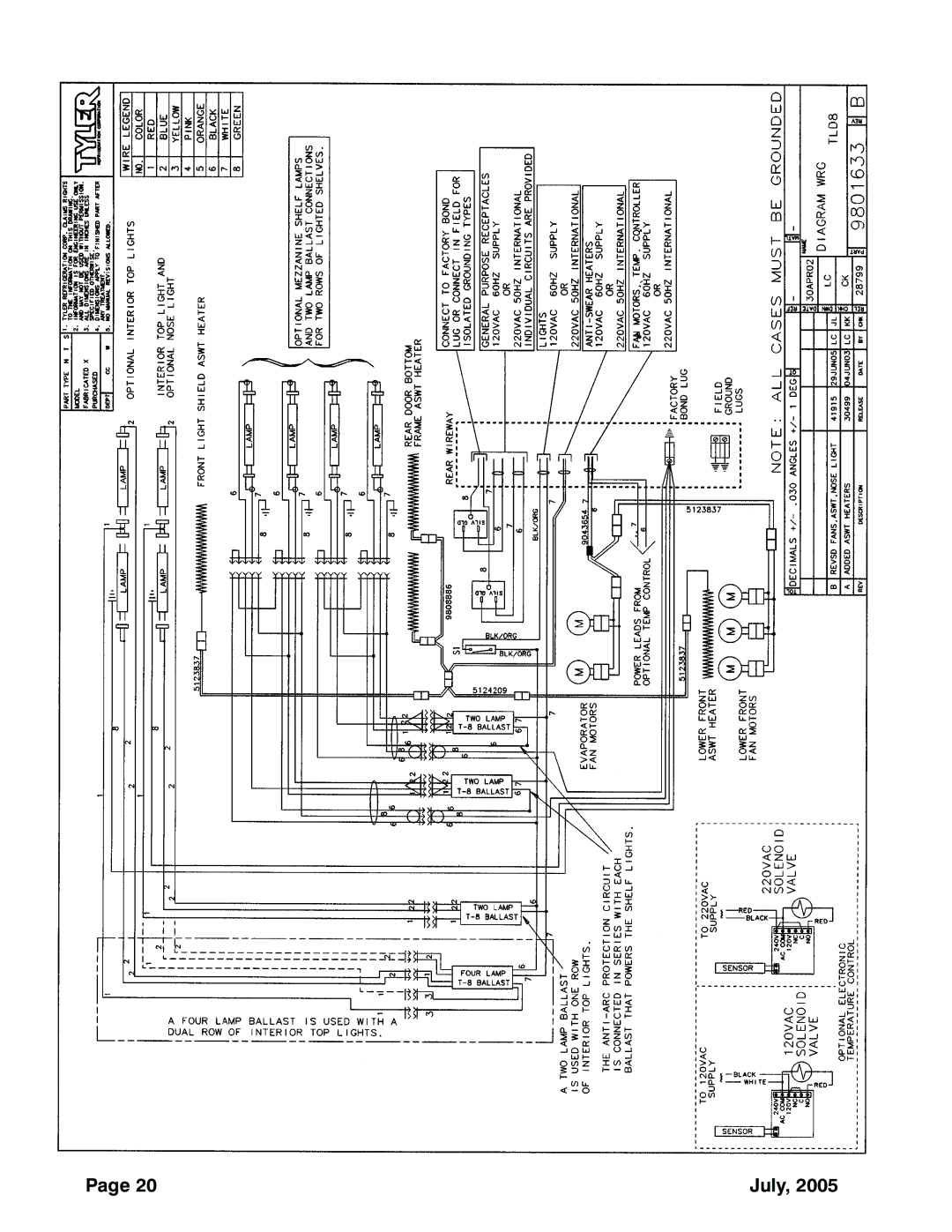 Tyler Refrigeration TLM, TLF, TLD service manual July 