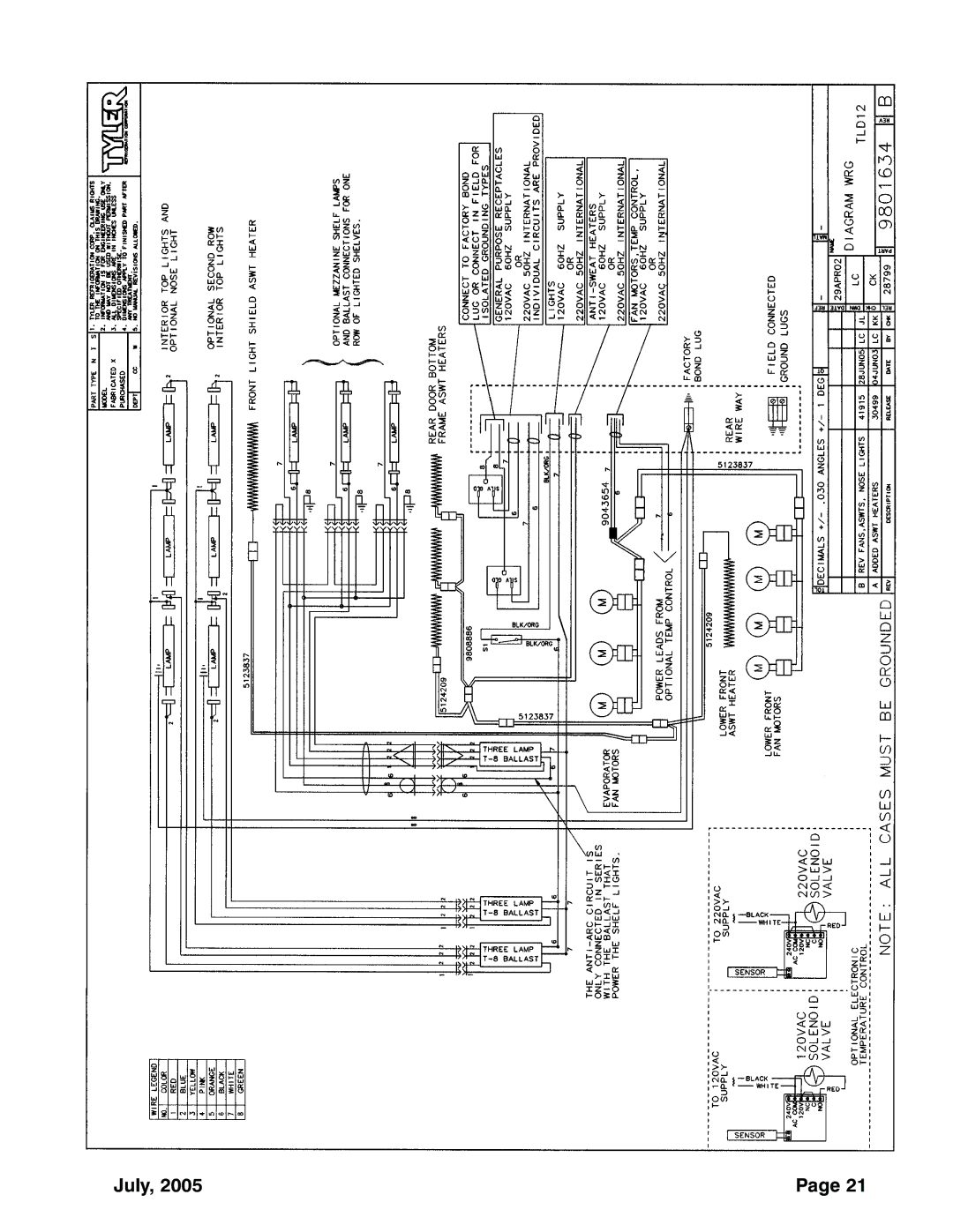 Tyler Refrigeration TLF, TLD, TLM service manual July 