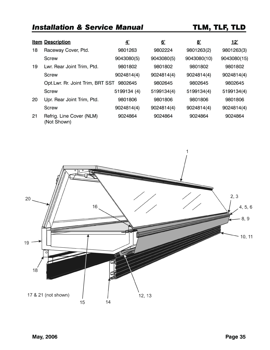 Tyler Refrigeration TLM, TLF, TLD service manual May 