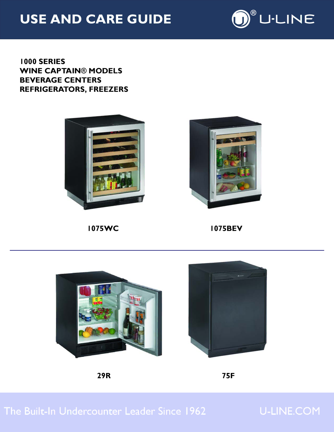 U-Line 1000 manual USE and Care Guide 