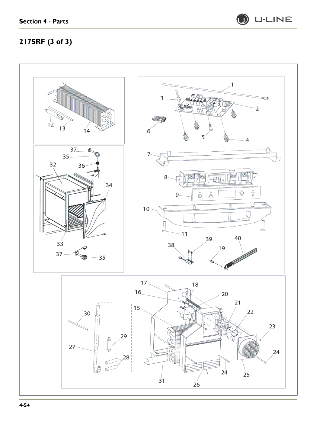 U-Line 2115R, 2275DWRWS, 2175WCOL, 2275DWRWOL, CLRCO2175, CO2175F, CO2175/CO2275DWR, CLR2160, 2175BEV, 2115WCOL 2175RF 3 