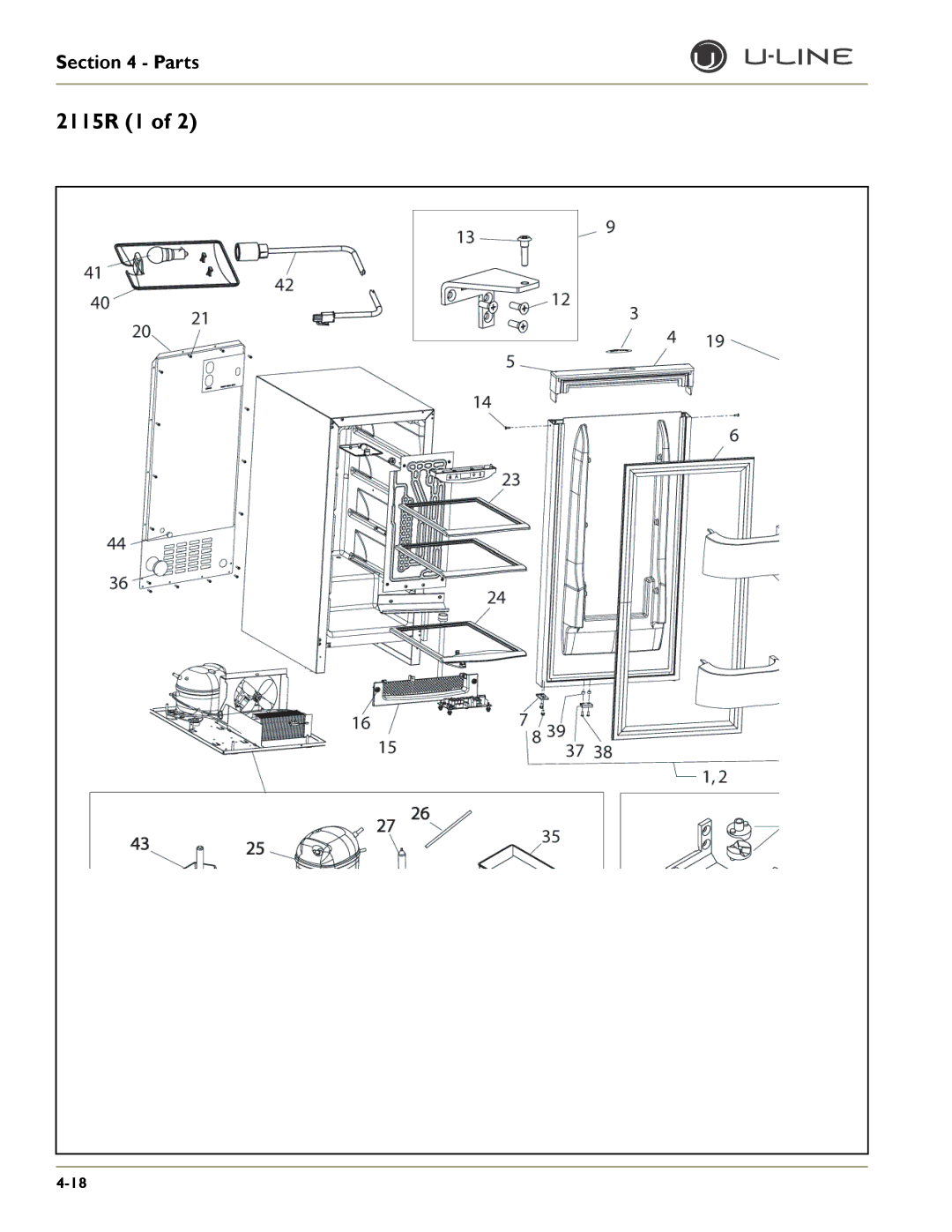 U-Line 2175RF, 2275DWRWS, 2175WCOL, 2275DWRWOL, CLRCO2175, CO2175F, CO2175/CO2275DWR, CLR2160, 2175BEV, 2115WCOL 2115R 1 