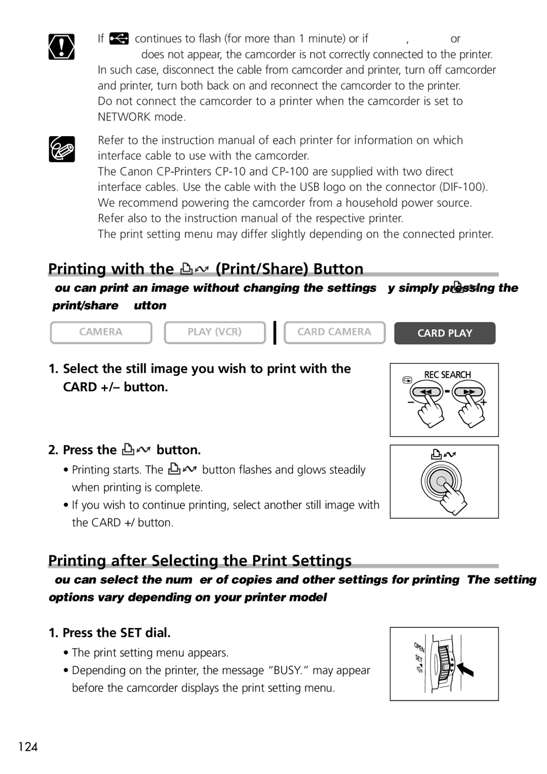 U-Line 40, 30 instruction manual Printing with the Print/Share Button, Printing after Selecting the Print Settings 