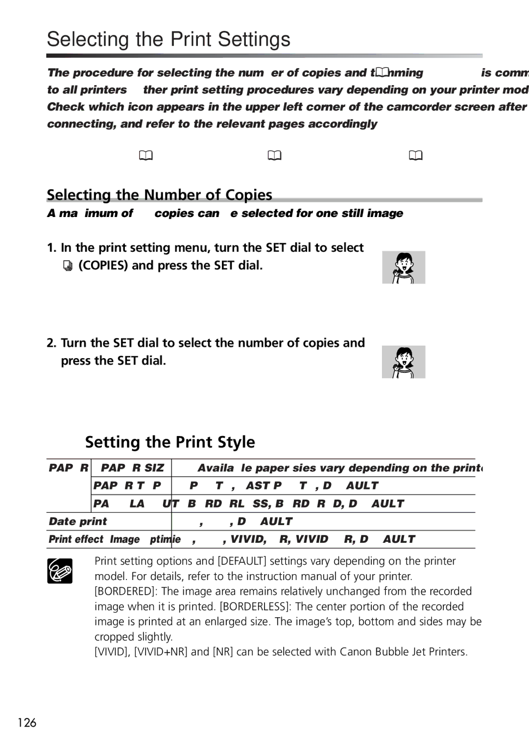 U-Line 40, 30 instruction manual Selecting the Print Settings, Selecting the Number of Copies 