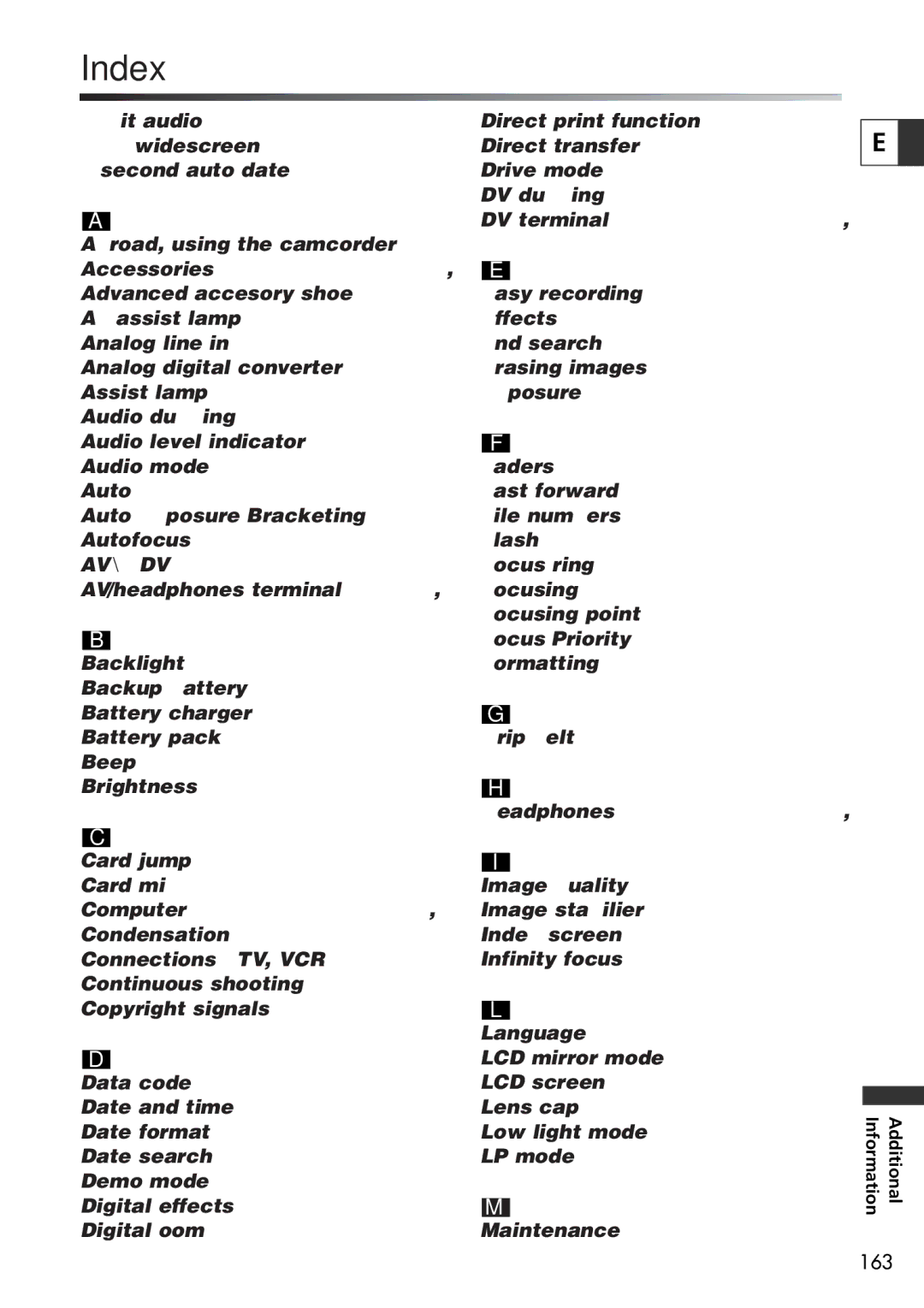 U-Line 30, 40 instruction manual Index, Low light mode LP mode Maintenance 