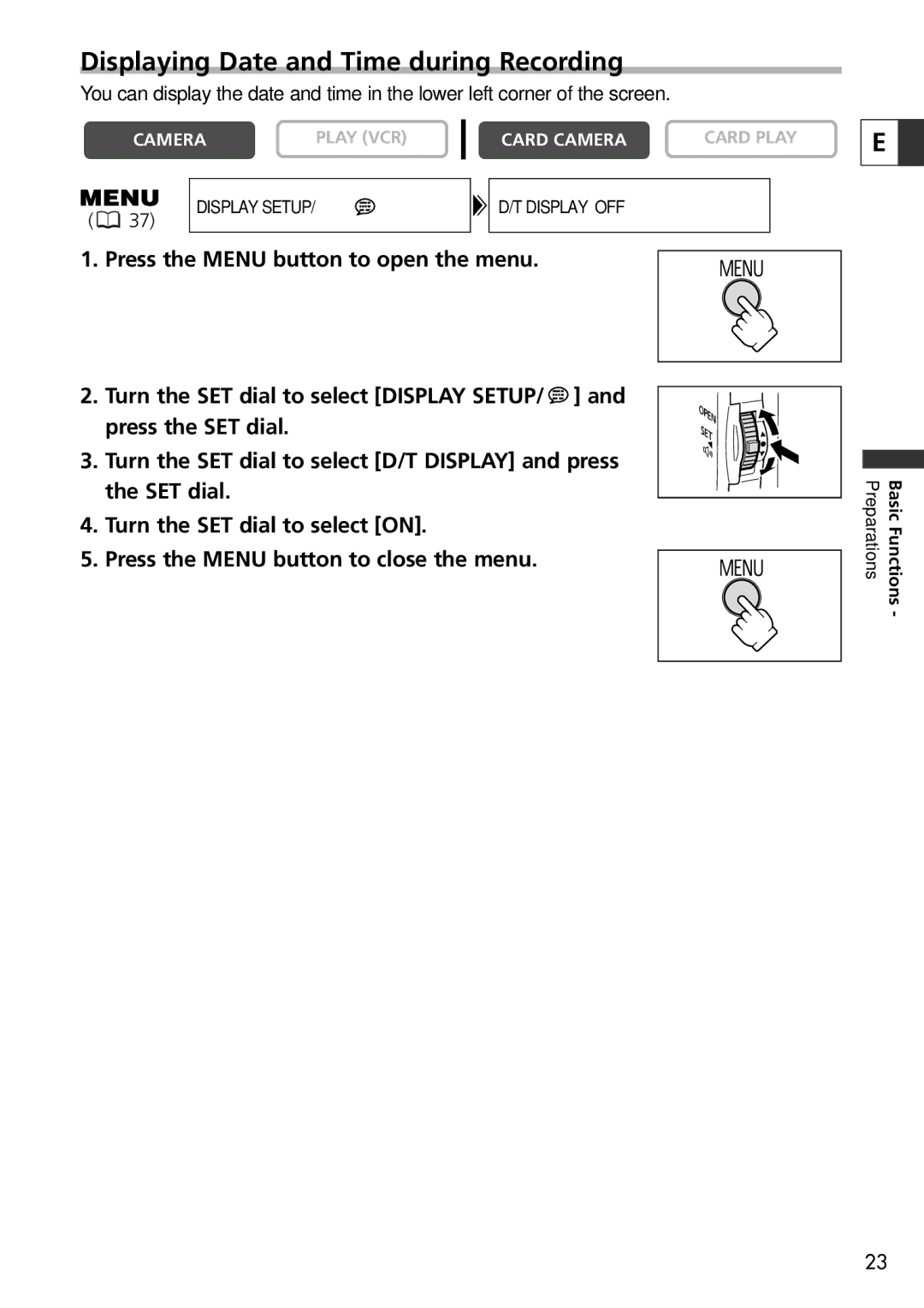 U-Line 30, 40 instruction manual Displaying Date and Time during Recording 