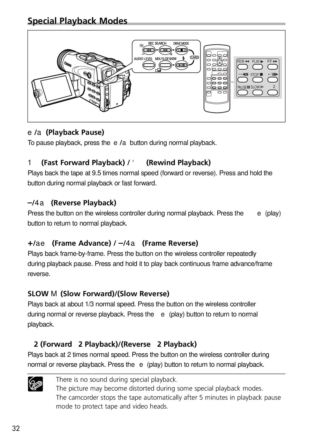 U-Line 40, 30 instruction manual Special Playback Modes 