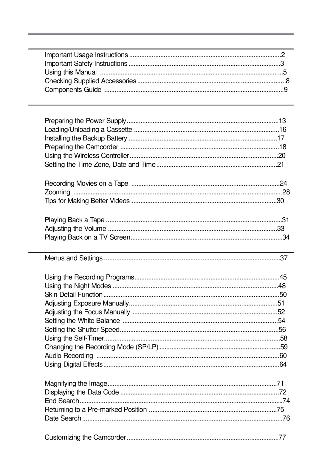 U-Line 40, 30 instruction manual Table of Contents 