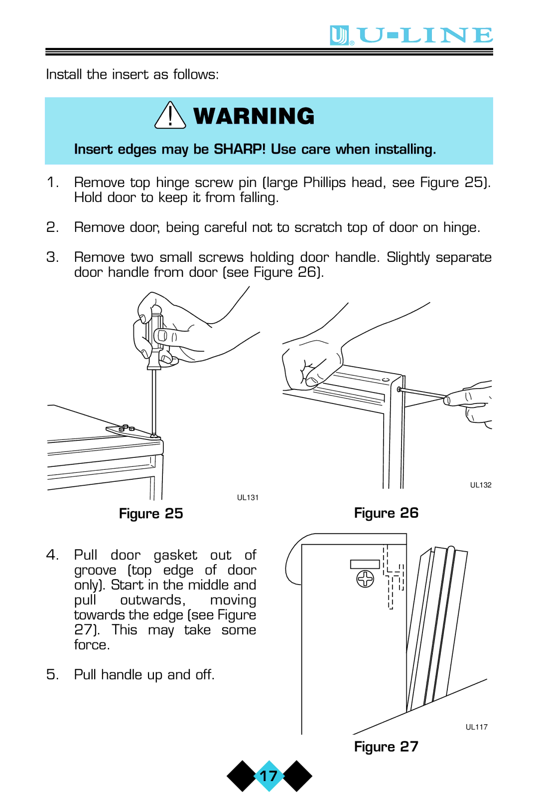 U-Line ICE-MAKER/REFRIGERATOR user manual UL132 UL131 