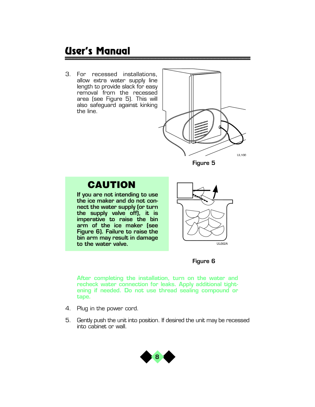 U-Line pmn manual UL100 