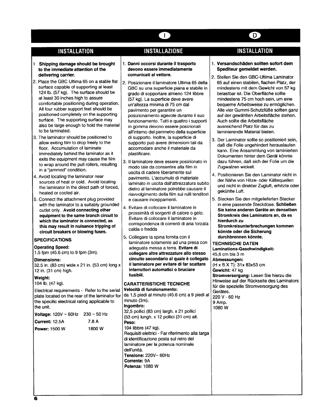 Ultima electronic 65 manual 