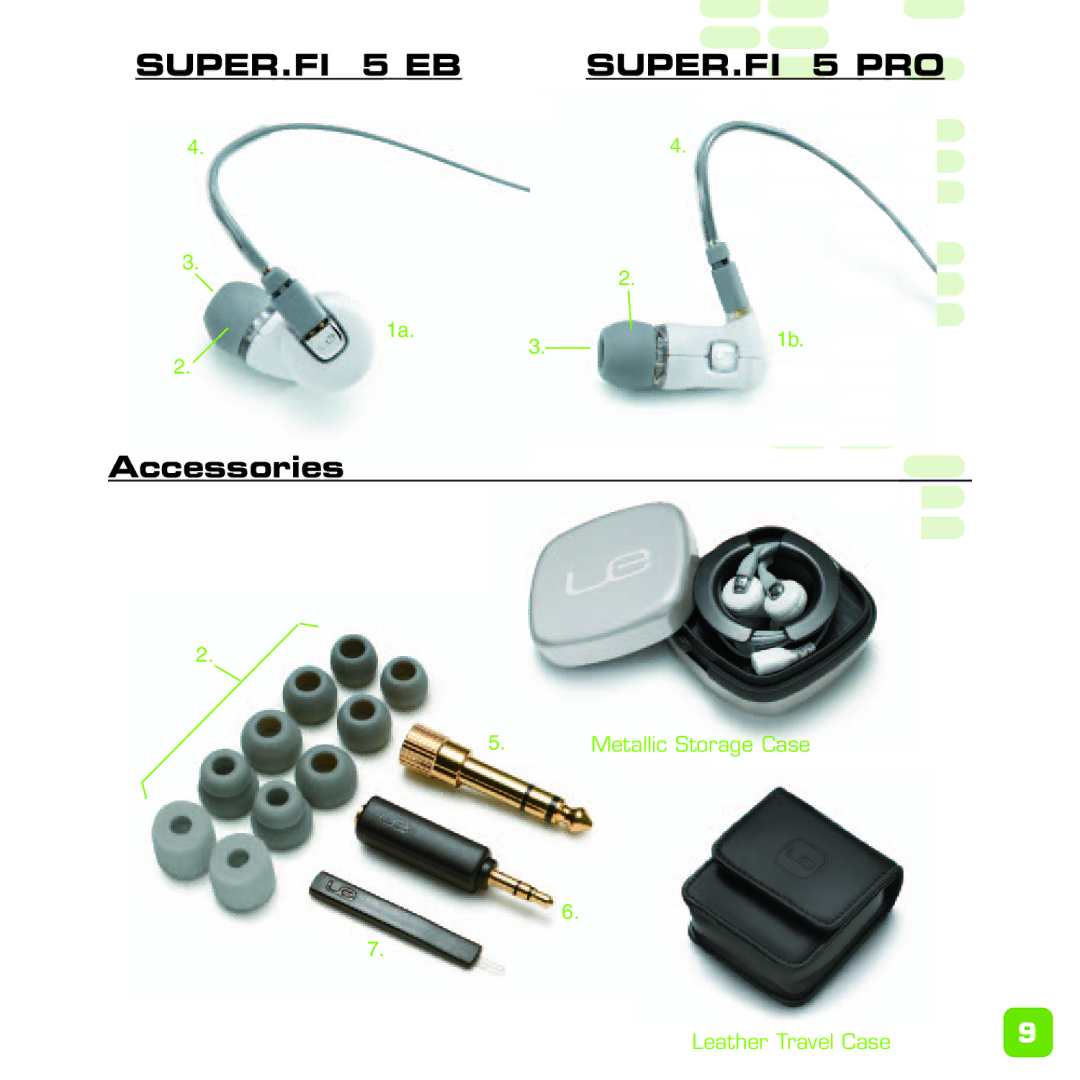 Ultimate Ears Earphone manual SUPER.FI 5 EB SUPER.FI 5 PRO 