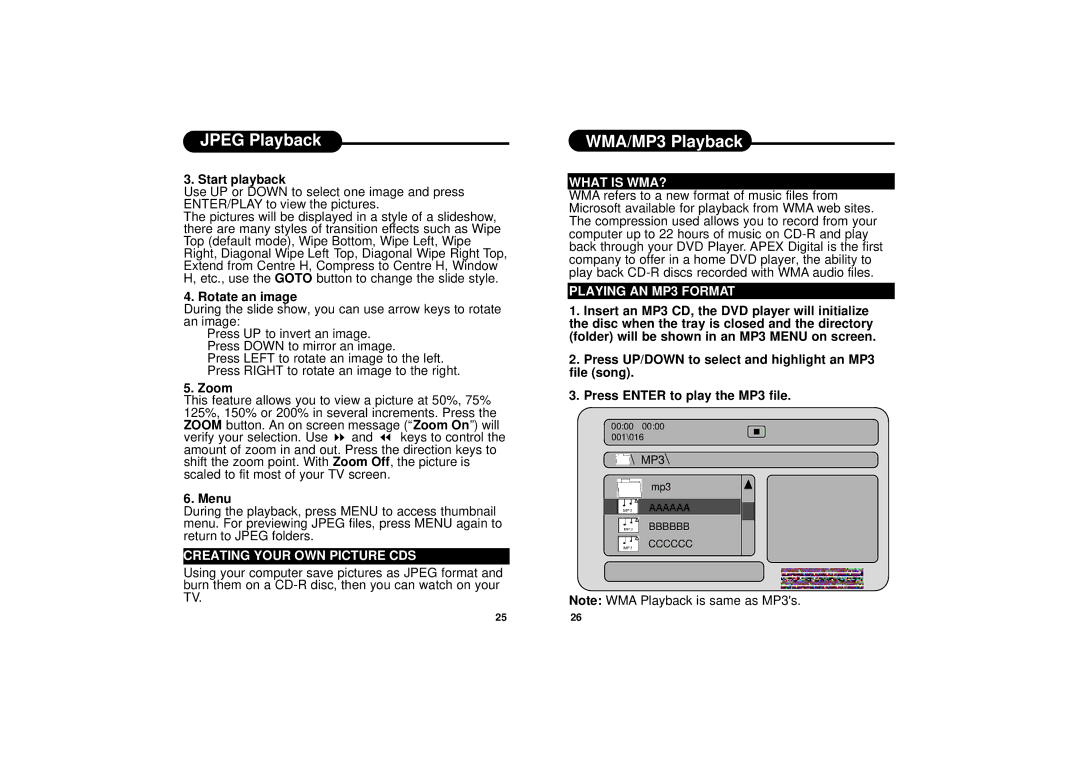 Ultimate Ears PD-500 manual WMA/MP3 Playback, Creating Your OWN Picture CDS, What is WMA?, Playing AN MP3 Format 