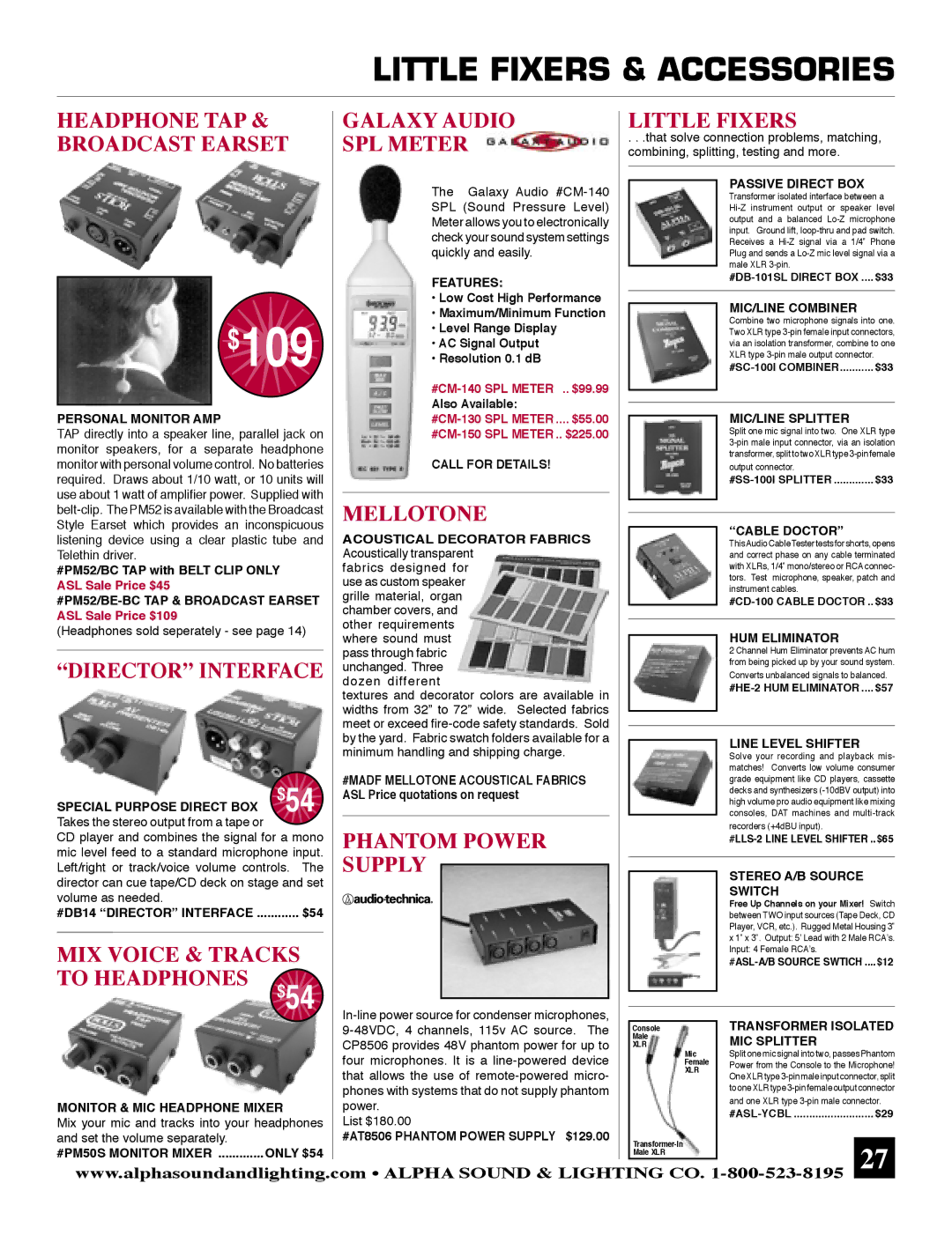 Ultimate Products JRX112M, JRX125, 37885B, JRX118S warranty Little Fixers & Accessories 