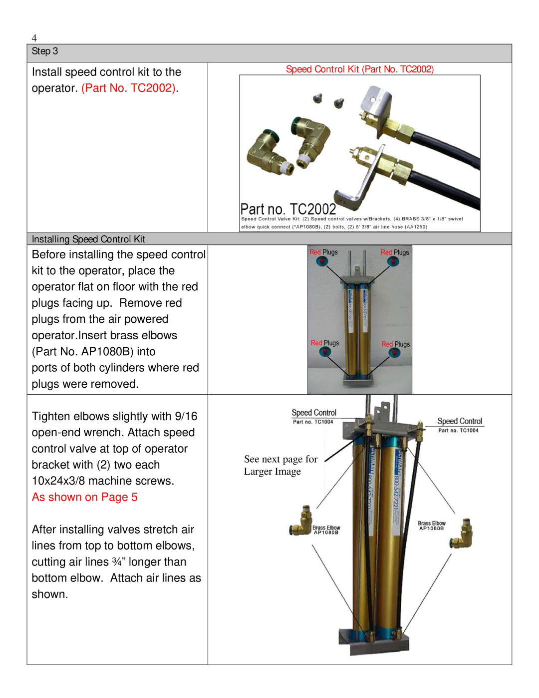 Ultimate Products UP-206 manual As shown on 