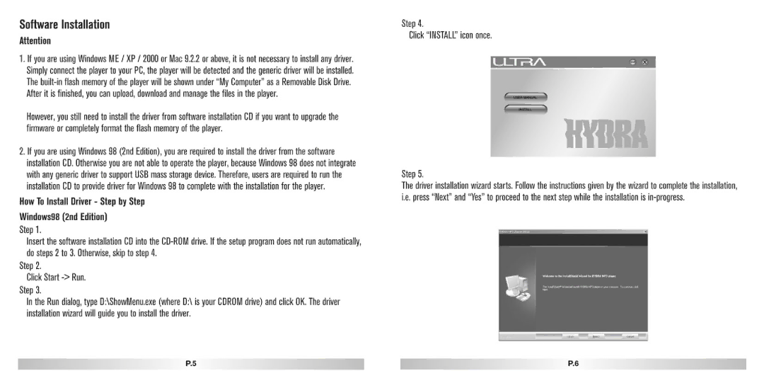 Ultra electronic MP3 Player manual 