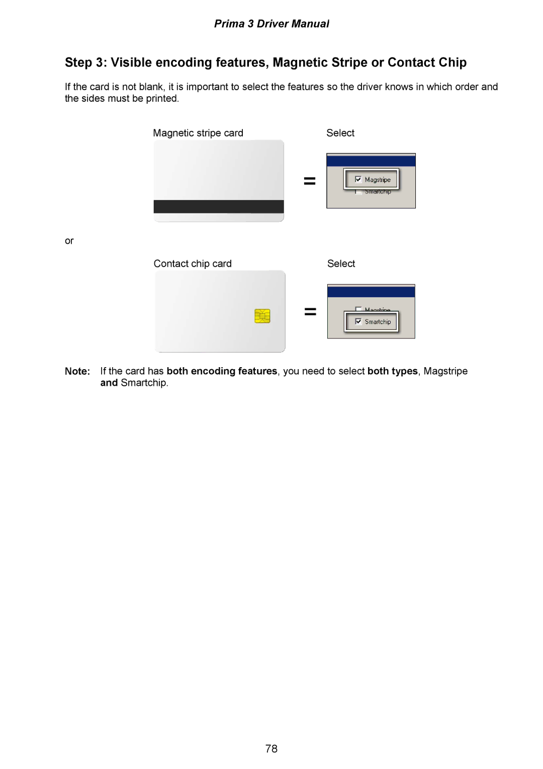 Ultra electronic XID590ie, XID580ie, XID570ie manual Visible encoding features, Magnetic Stripe or Contact Chip 