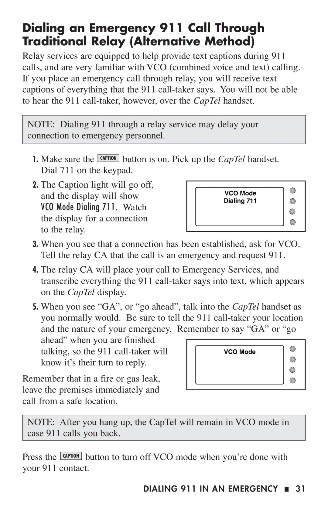 Ultratec 200 manual Dialing 911 in AN Emergency 