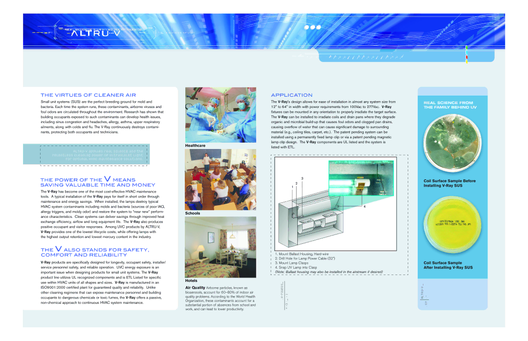 UltraViolet Devices Ultravoilet Lamp System warranty Healthcare Schools Hotels 