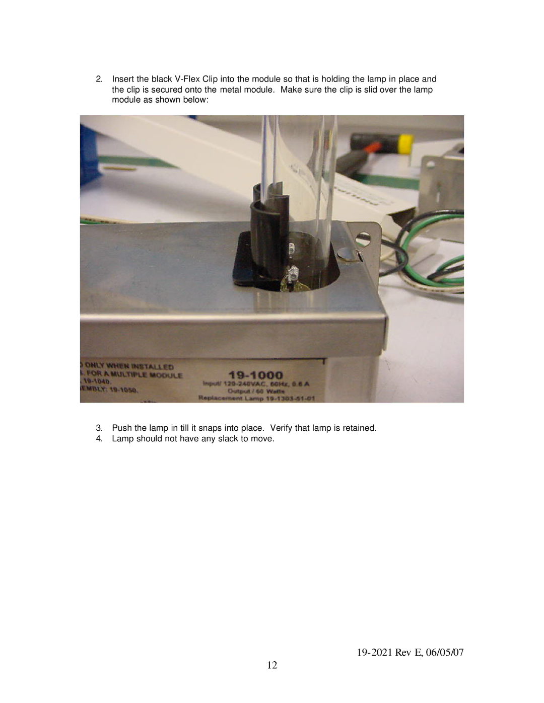 UltraViolet Devices V-Flex specifications Rev E, 06/05/07 