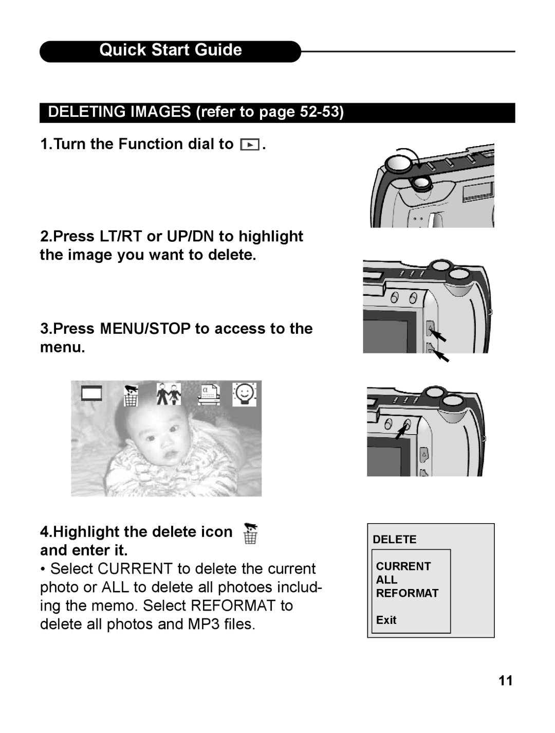 UMAX Technologies 540 user manual Deleting Images refer to 