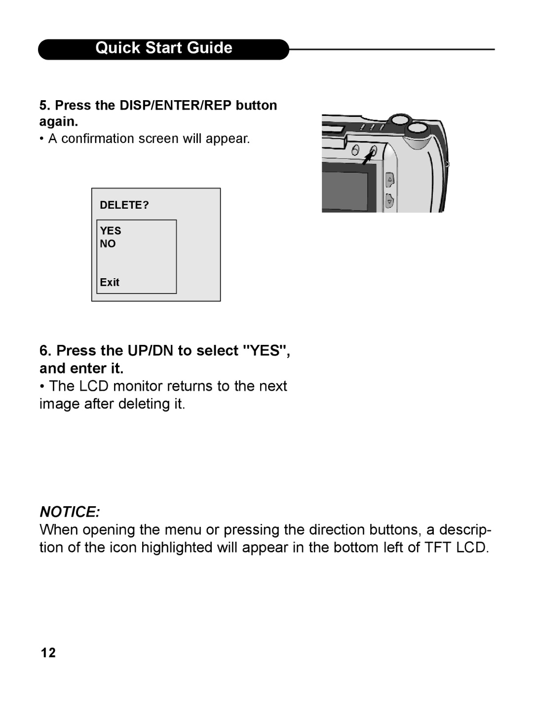 UMAX Technologies 540 user manual Press the UP/DN to select YES, and enter it 