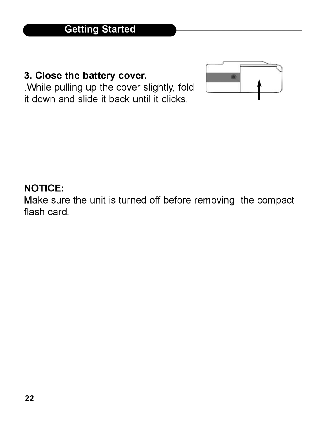 UMAX Technologies 540 user manual Close the battery cover 