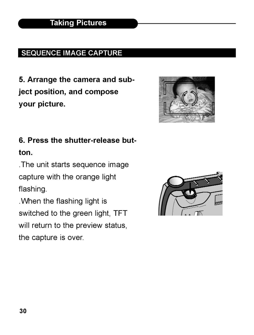 UMAX Technologies 540 user manual Taking Pictures 