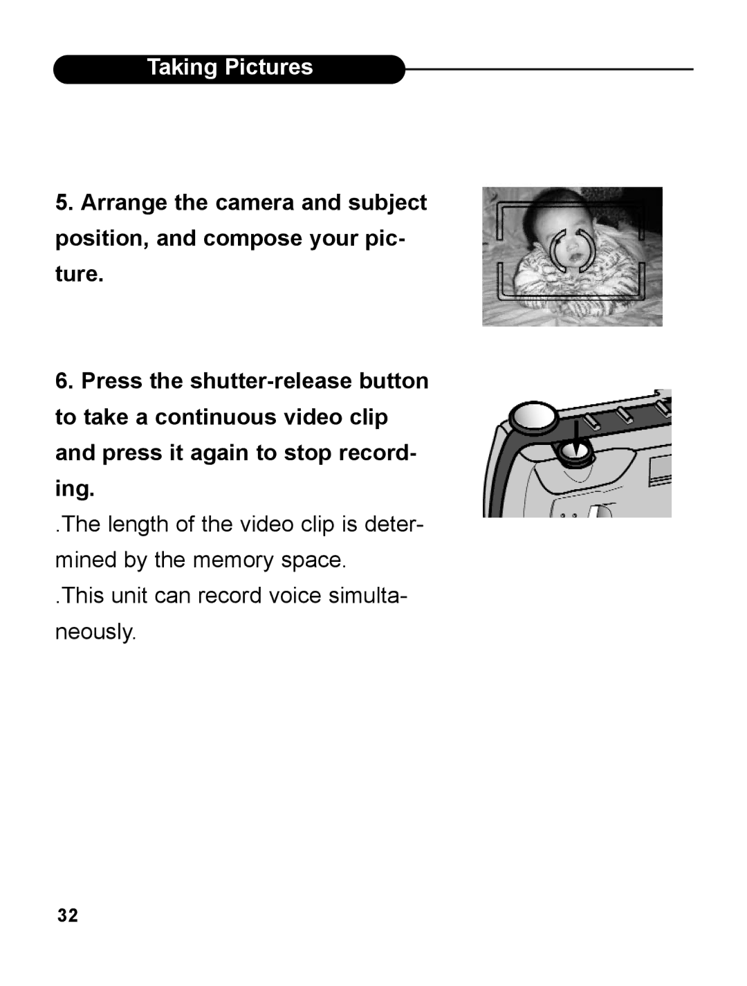 UMAX Technologies 540 user manual Taking Pictures 