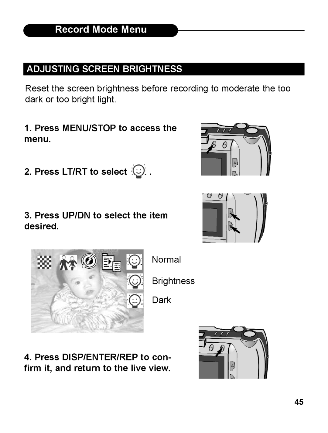 UMAX Technologies 540 user manual Adjusting Screen Brightness 