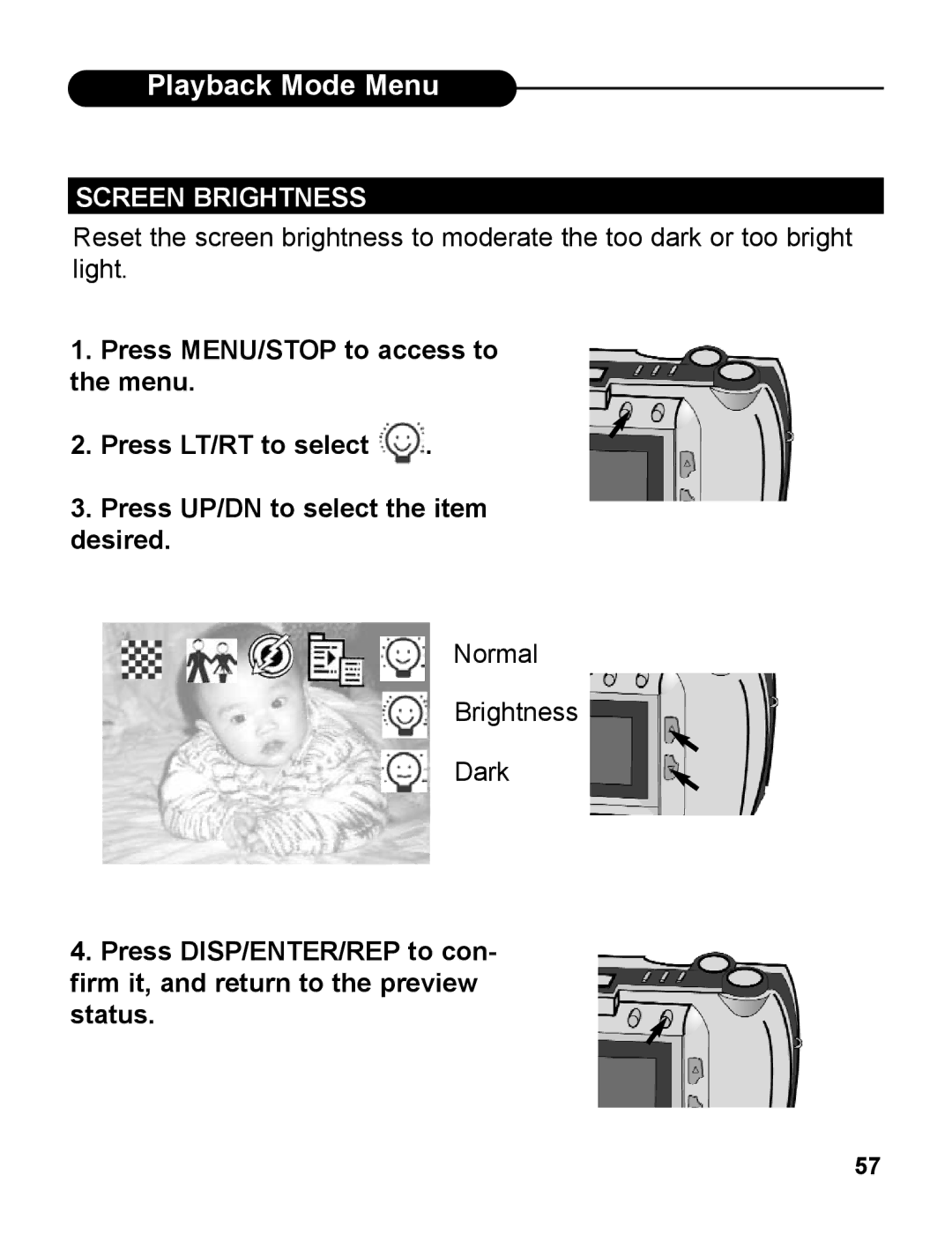 UMAX Technologies 540 user manual Screen Brightness 