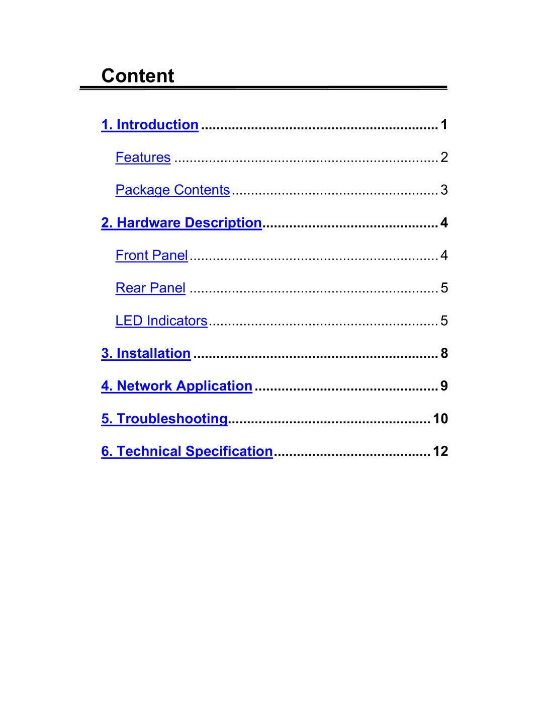 UNICOM Electric DynaGST/1602G user manual Content 