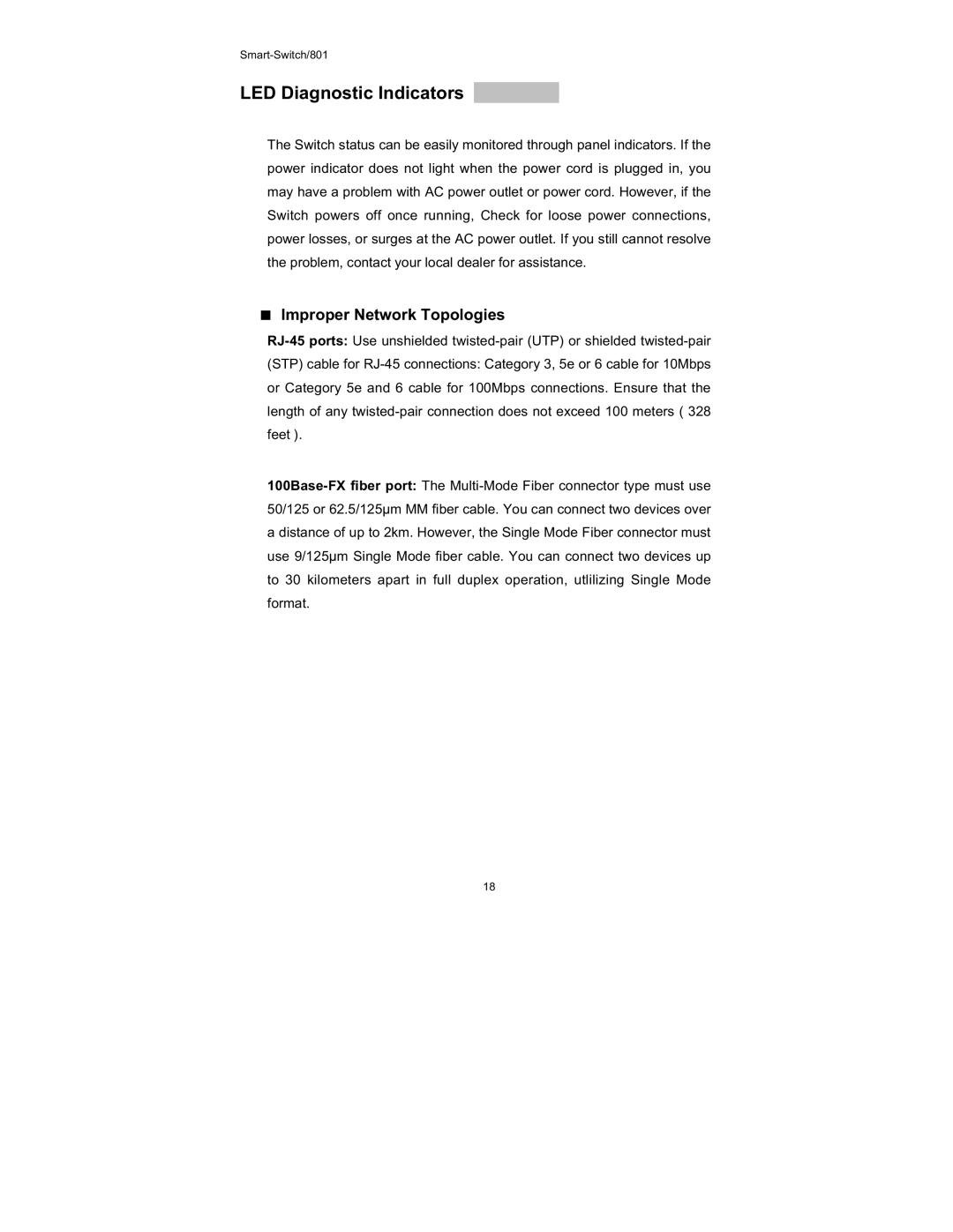 UNICOM Electric FEP-30109T-T, FEP-30109T-C-SM specifications LED Diagnostic Indicators 