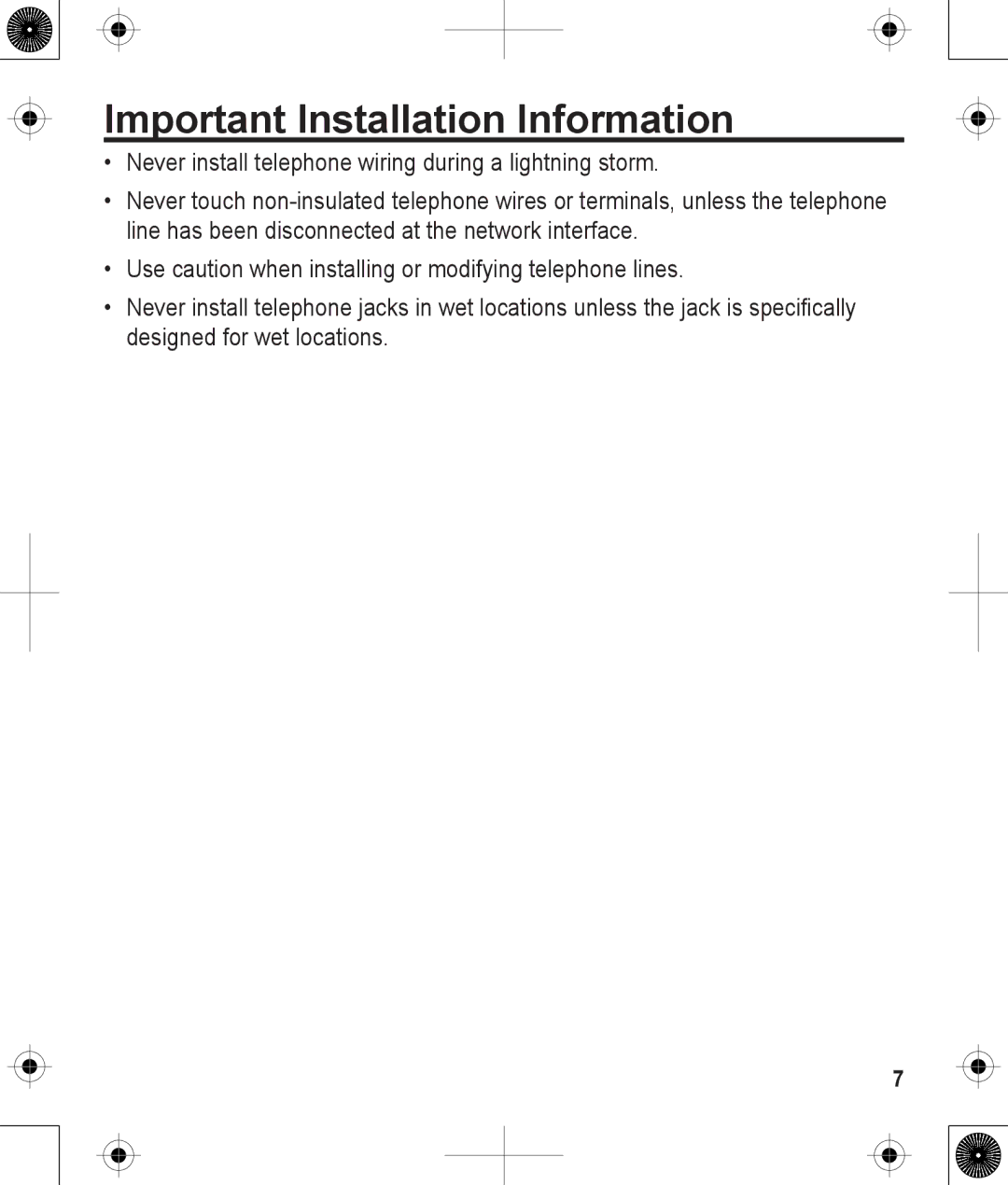 Uniden 1380BK manual Important Installation Information 