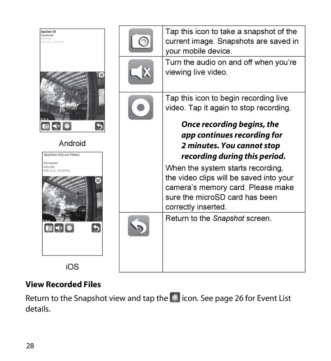 Uniden 23 user manual View Recorded Files 