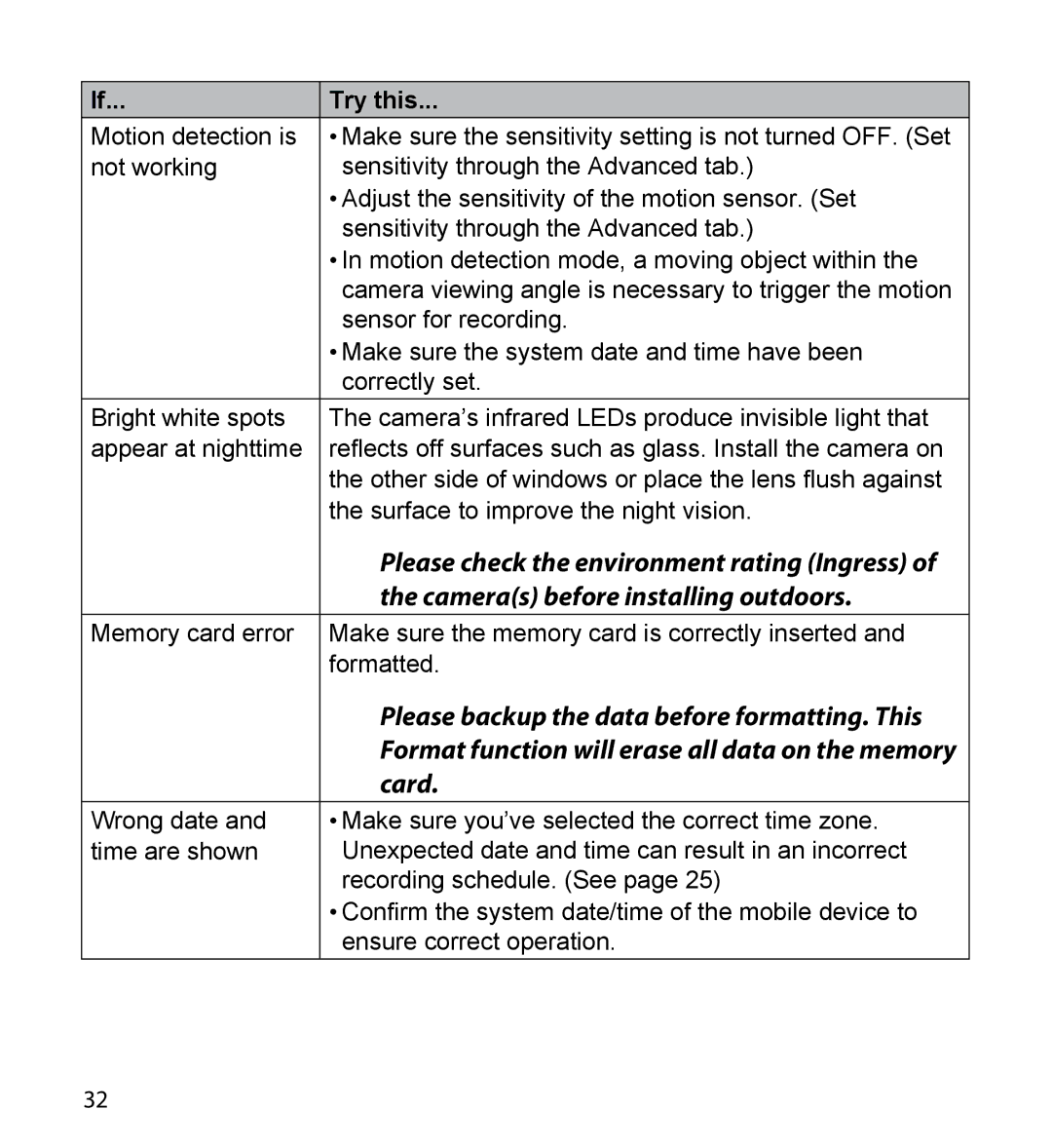 Uniden 23 user manual Cameras before installing outdoors 