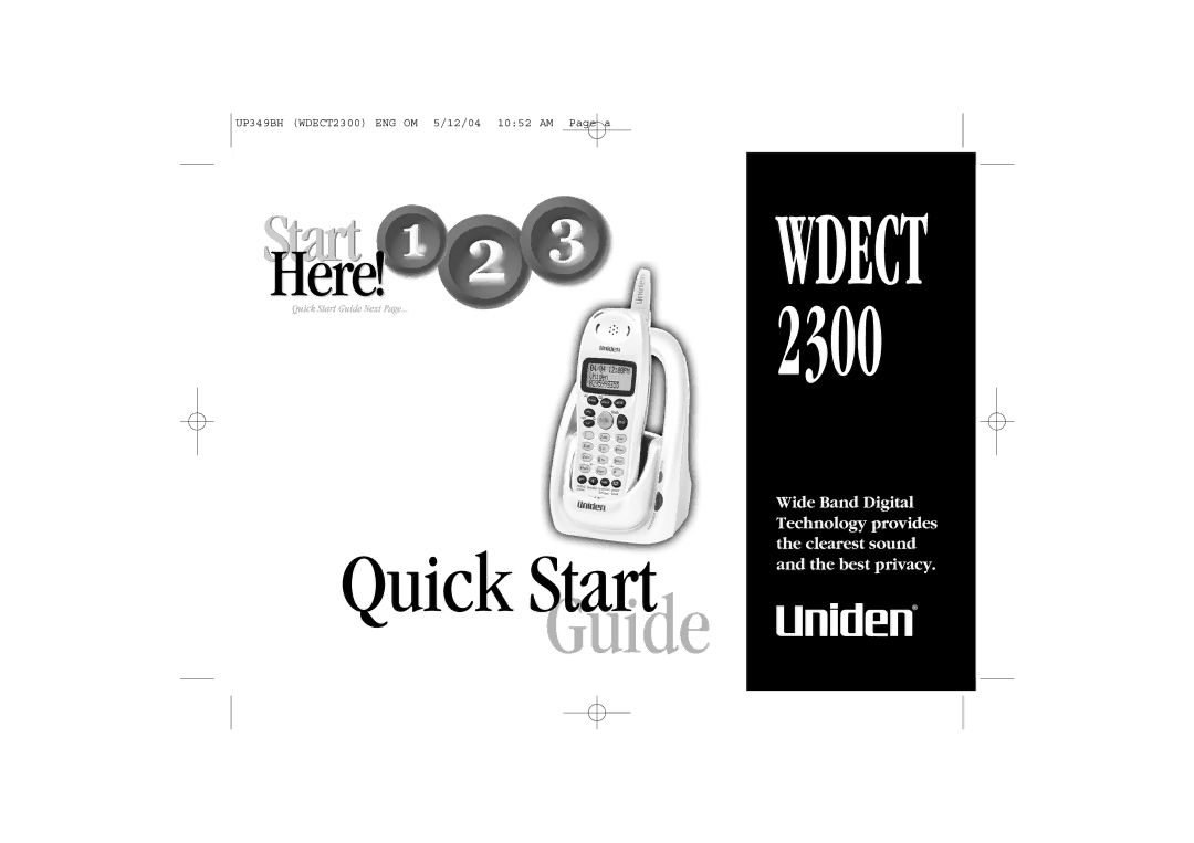 Uniden 2300 quick start Guide 