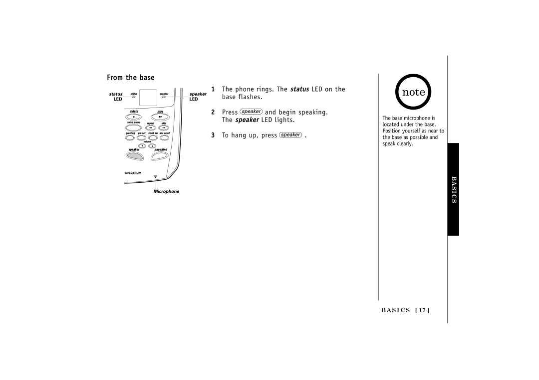 Uniden 24-148 manual From the base 