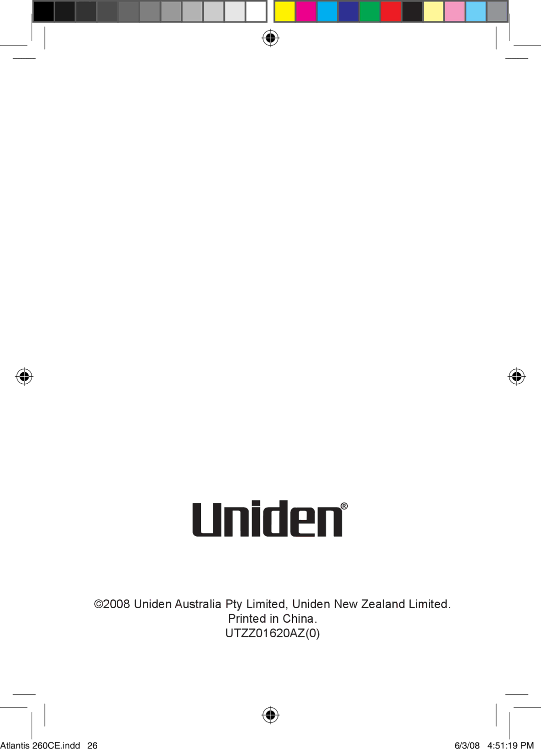 Uniden owner manual Atlantis 260CE.indd 08 45119 PM 