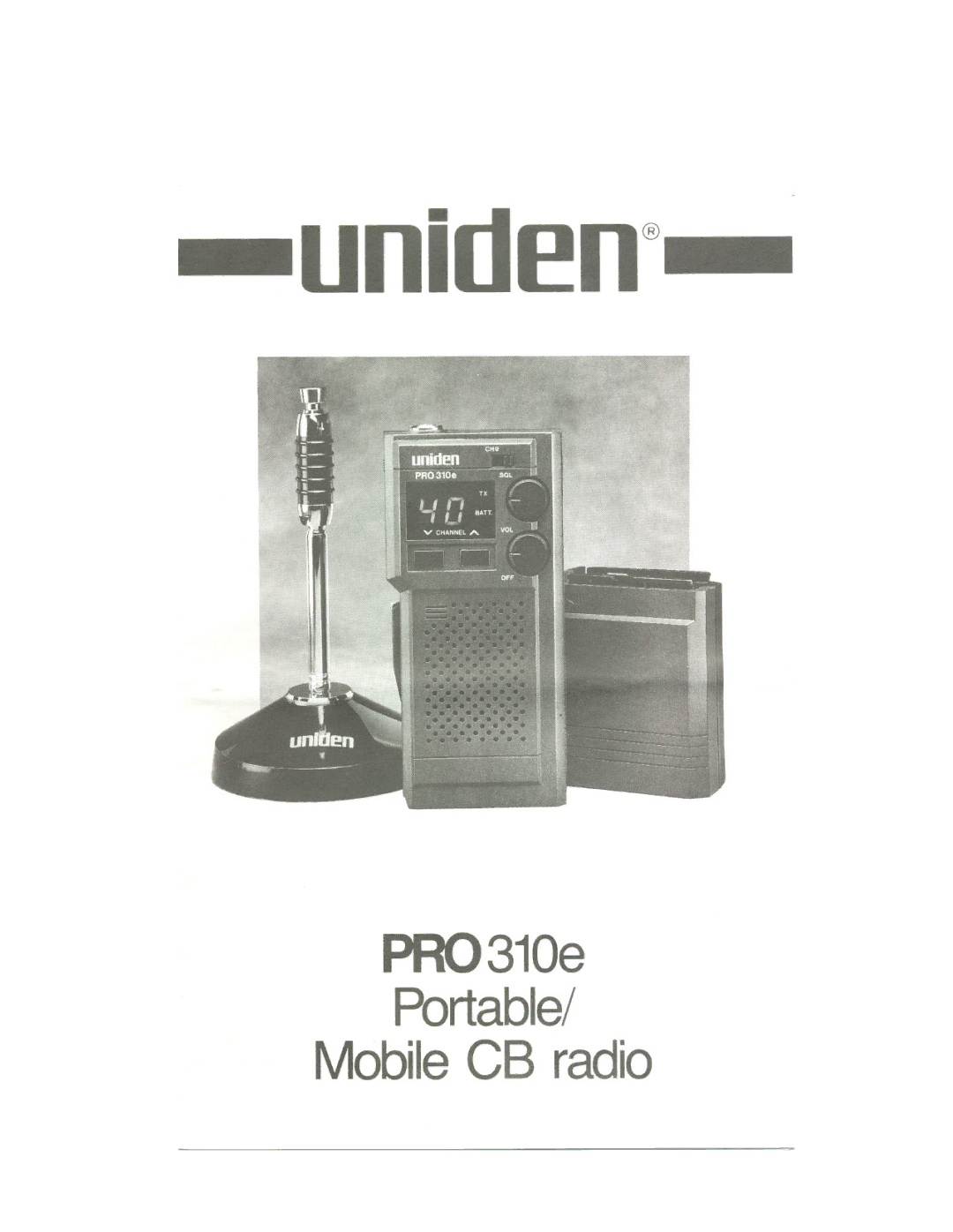 Uniden 310e manual Unioen@ 