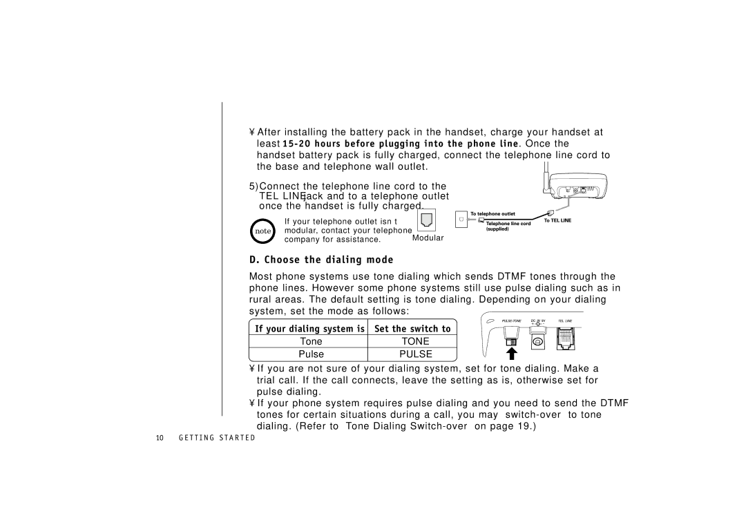 Uniden 546 owner manual Choose the dialing mode, If your dialing system is 