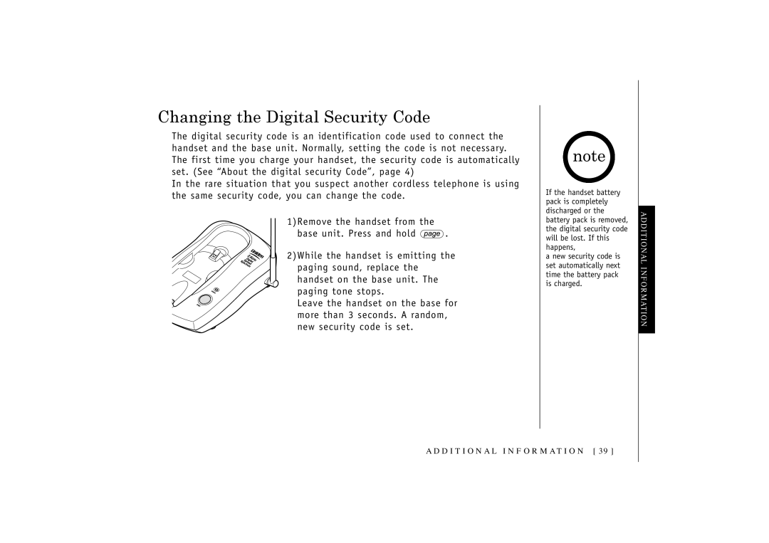 Uniden 546 owner manual Changing the Digital Security Code 