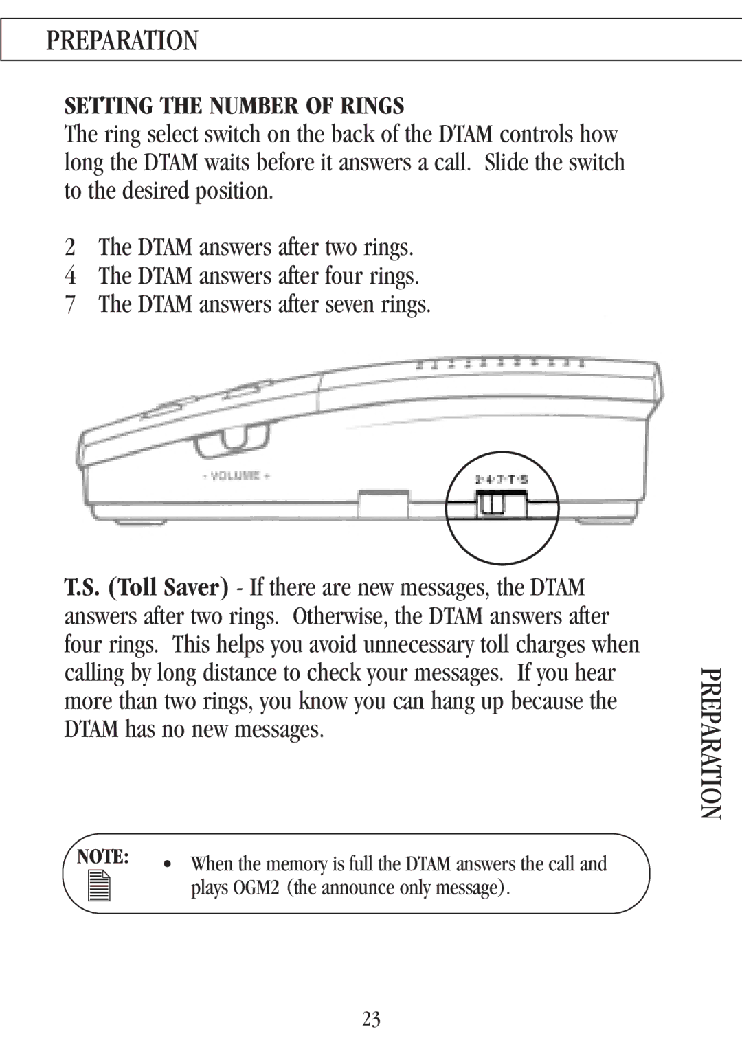 Uniden 7000A manual Warranty, Setting the Number of Rings 