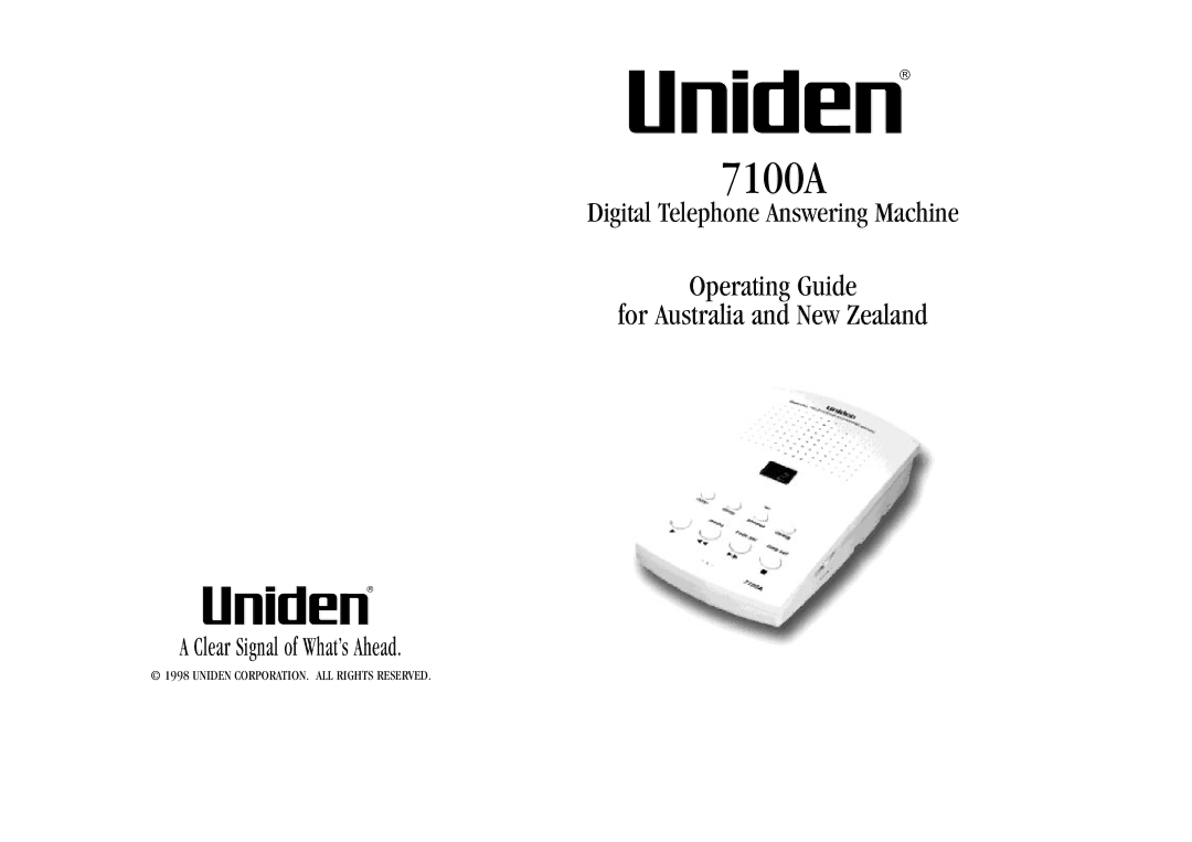 Uniden 7100A manual 