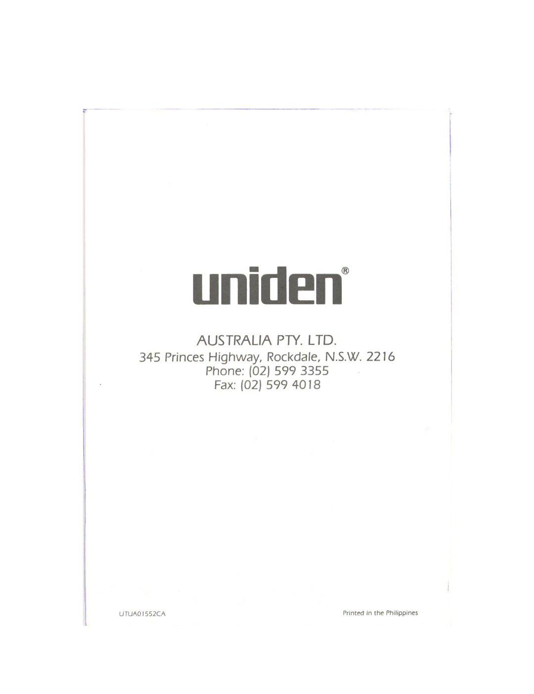 Uniden 810e owner manual Uniden@ 