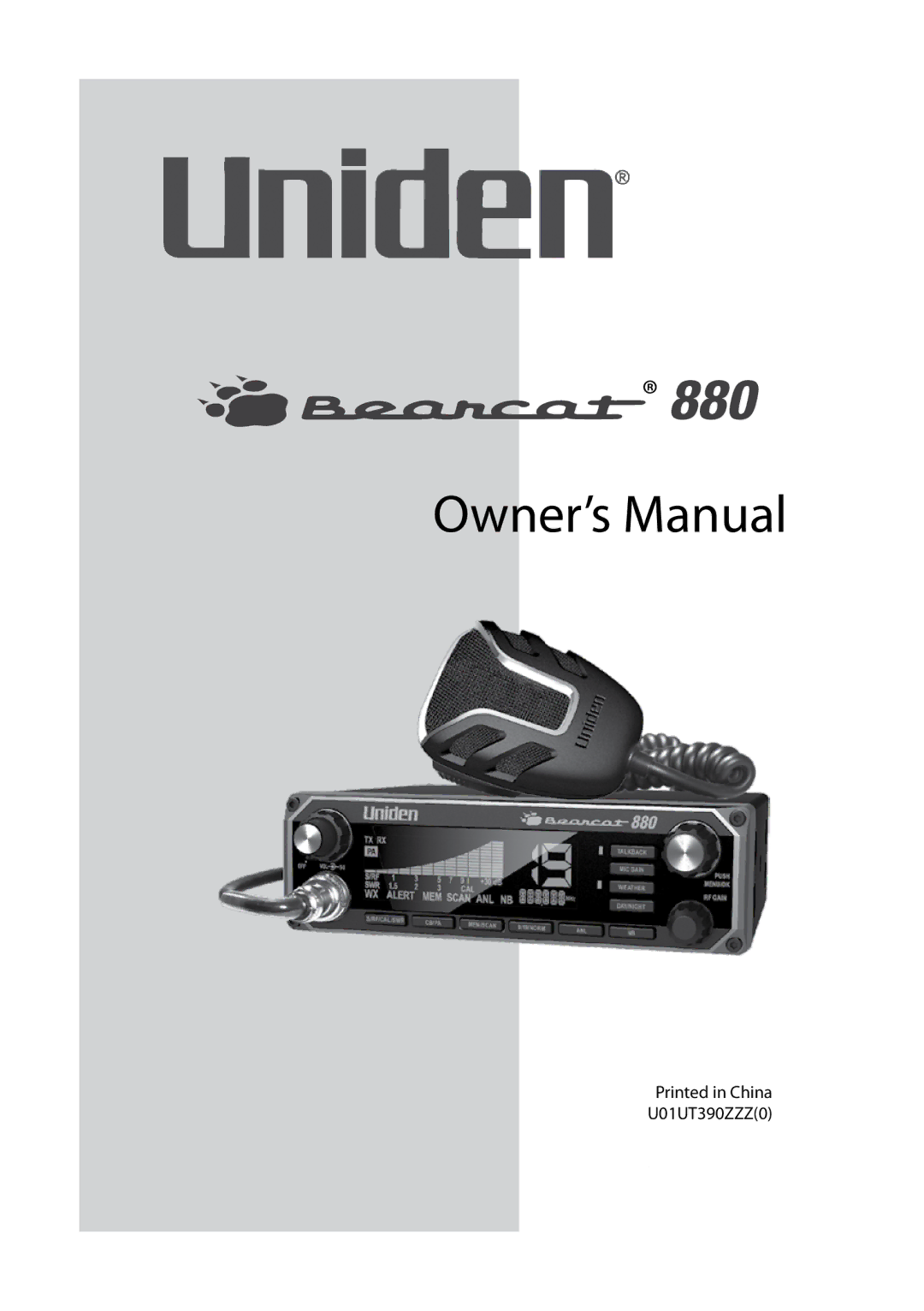 Uniden 880 owner manual 